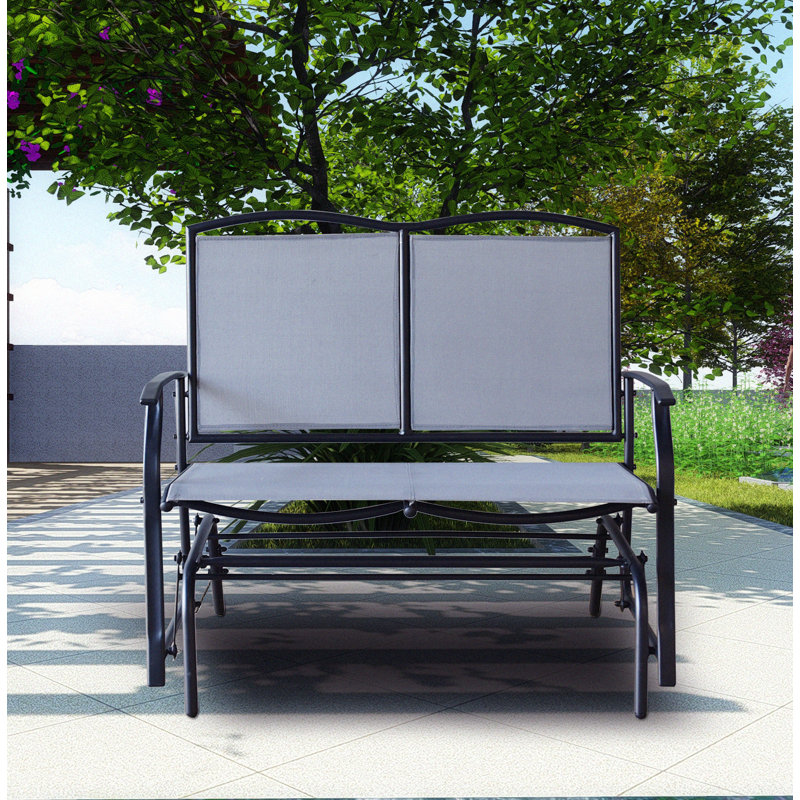 Bellini Outdoor Gliding Metal Bench Wayfair